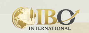 IBO International Logo in Gold und Schwarz dargestellt